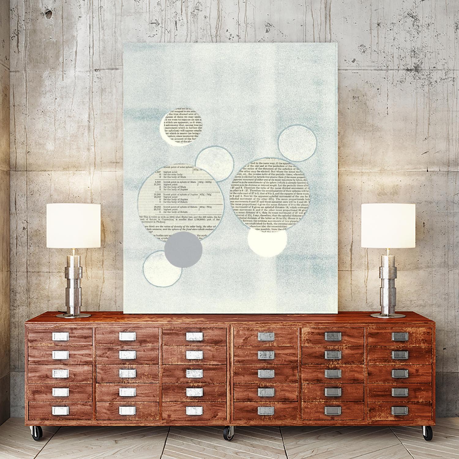 Light Blue Word Bubble by Mary Margaret Briggs on GIANT ART - grey abstract