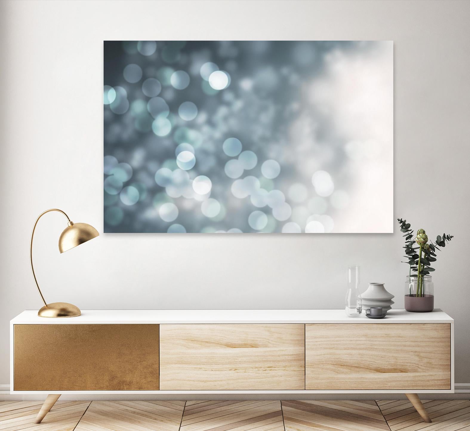 Dreamy Bokeh Midnight by THE Studio on GIANT ART - white abstract