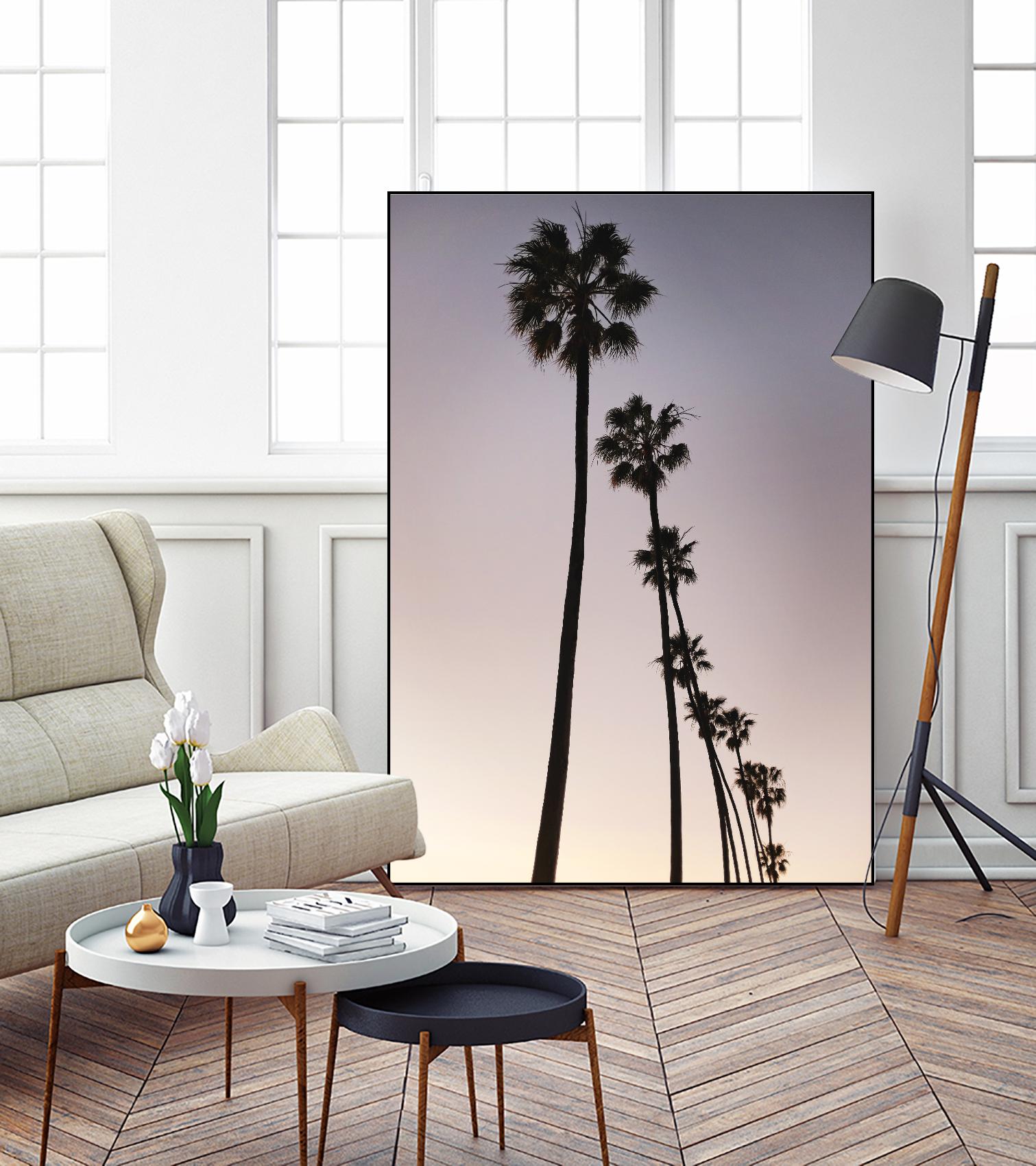 Palm Tree Silhouettes by Lillis Werder on GIANT ART - purple tropical
