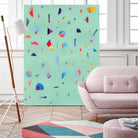 Confetti 1 by Erin Lin on GIANT ART - turquoise abstract