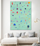 Confetti 1 by Erin Lin on GIANT ART - turquoise abstract