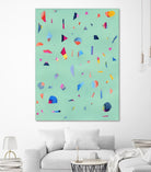 Confetti 1 by Erin Lin on GIANT ART - turquoise abstract