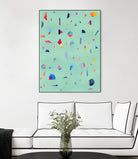 Confetti 1 by Erin Lin on GIANT ART - turquoise abstract