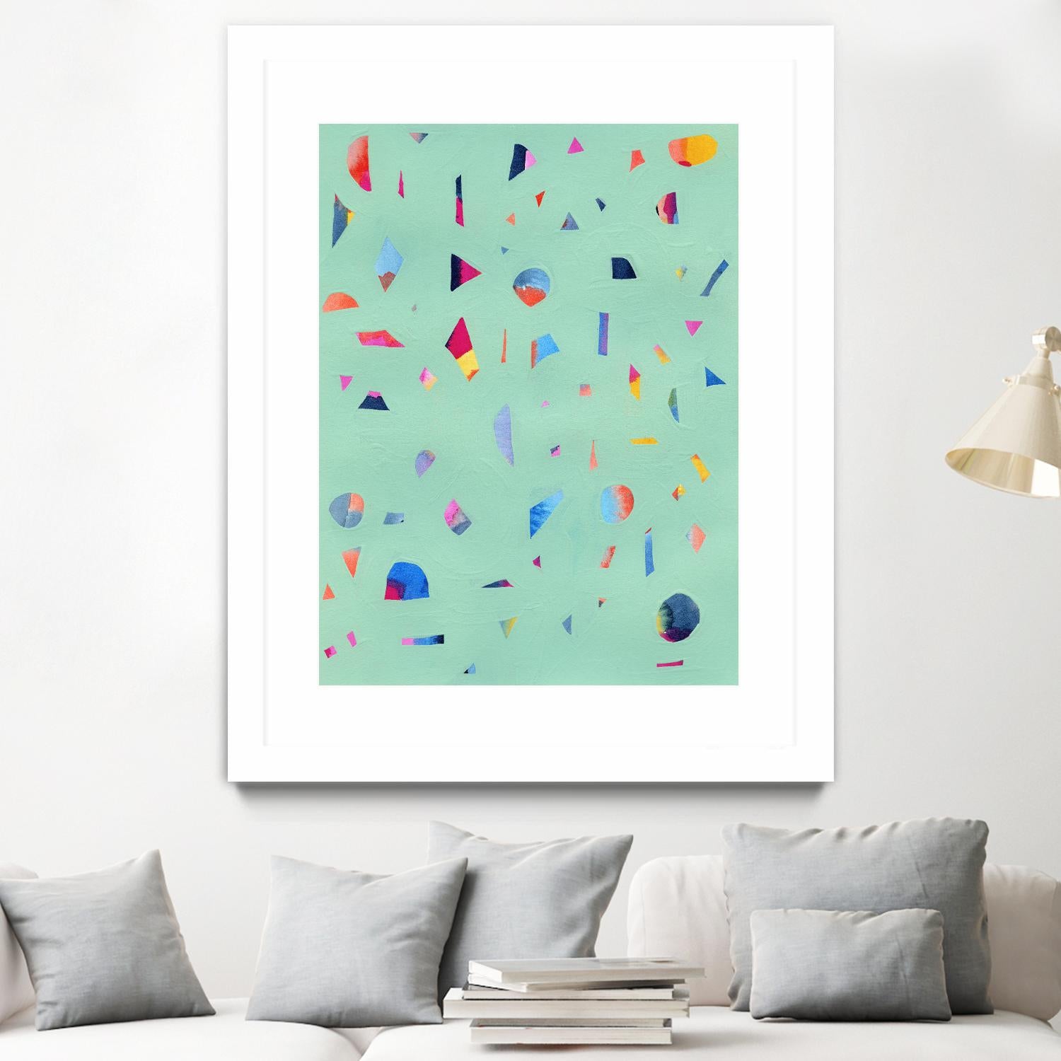 Confetti 1 by Erin Lin on GIANT ART - blue abstract