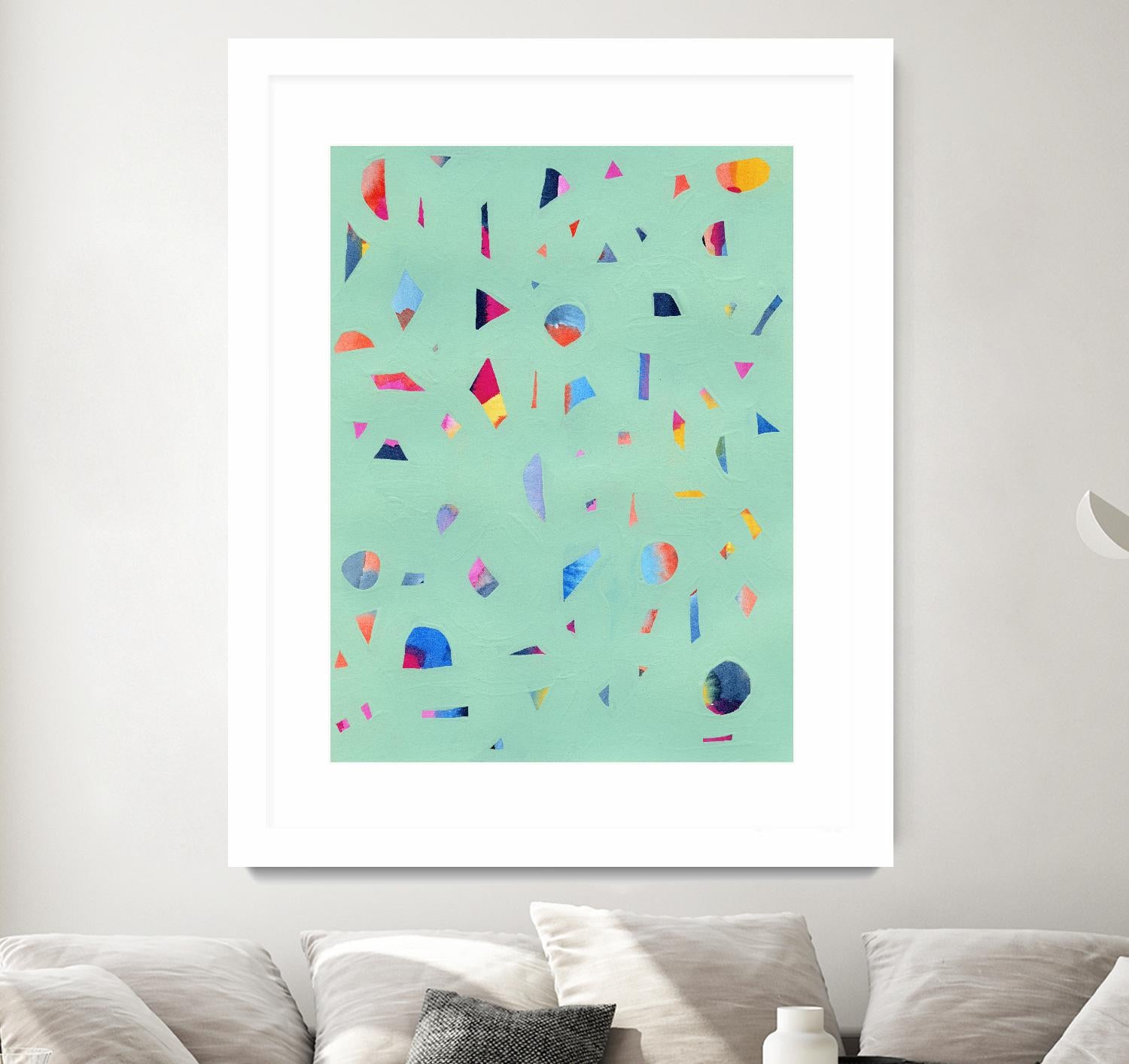 Confetti 1 by Erin Lin on GIANT ART - blue abstract
