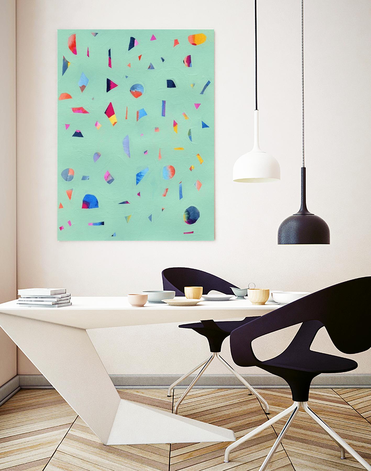 Confetti 1 by Erin Lin on GIANT ART - blue abstract