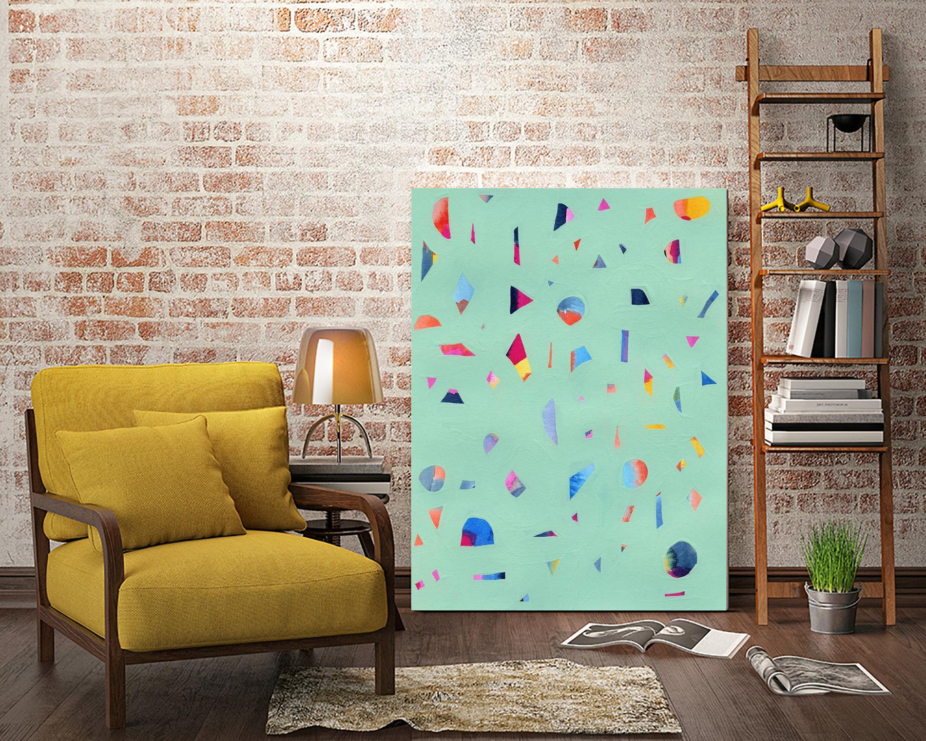 Confetti 1 by Erin Lin on GIANT ART - blue abstract