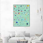 Confetti 1 by Erin Lin on GIANT ART - turquoise abstract