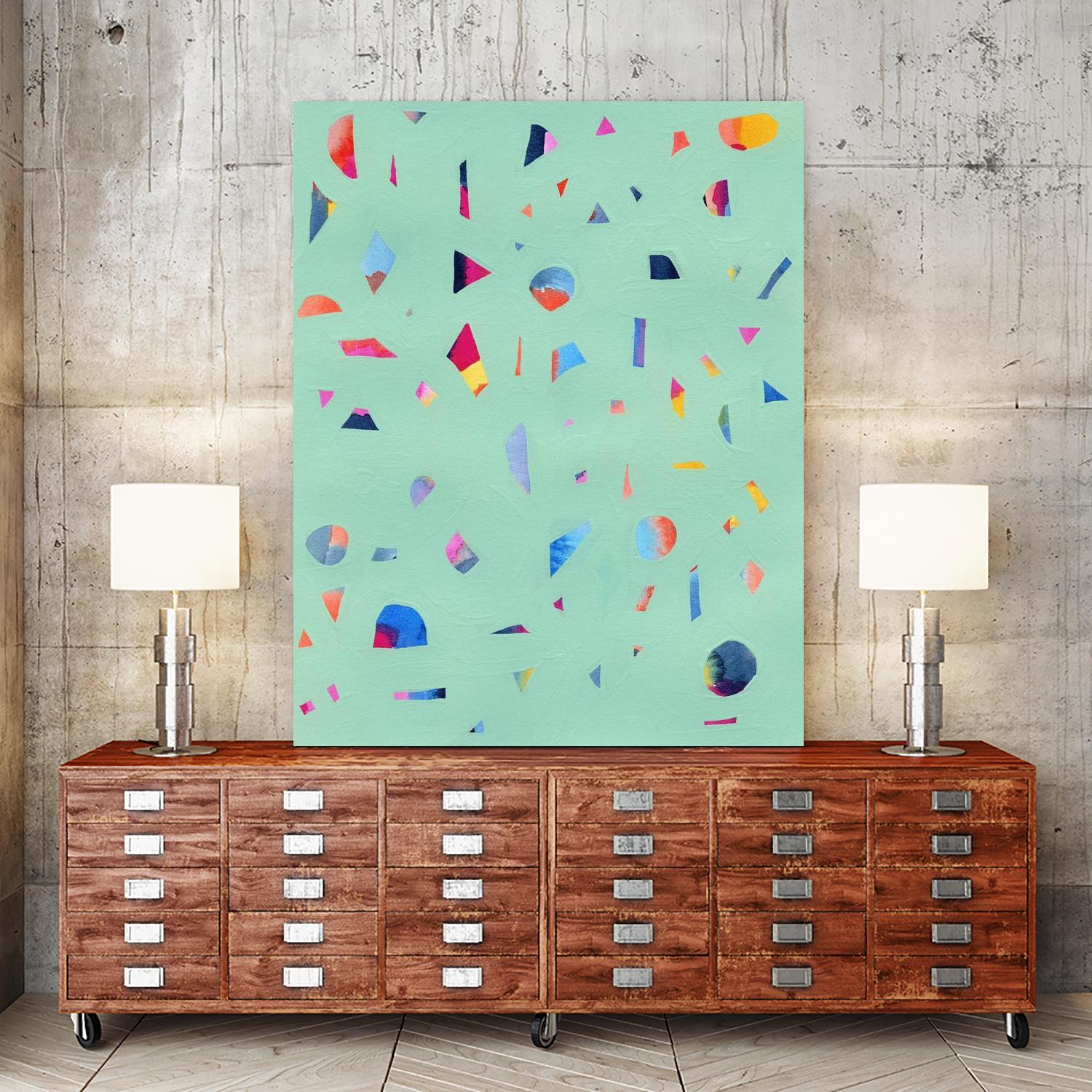 Confetti 1 by Erin Lin on GIANT ART - blue abstract
