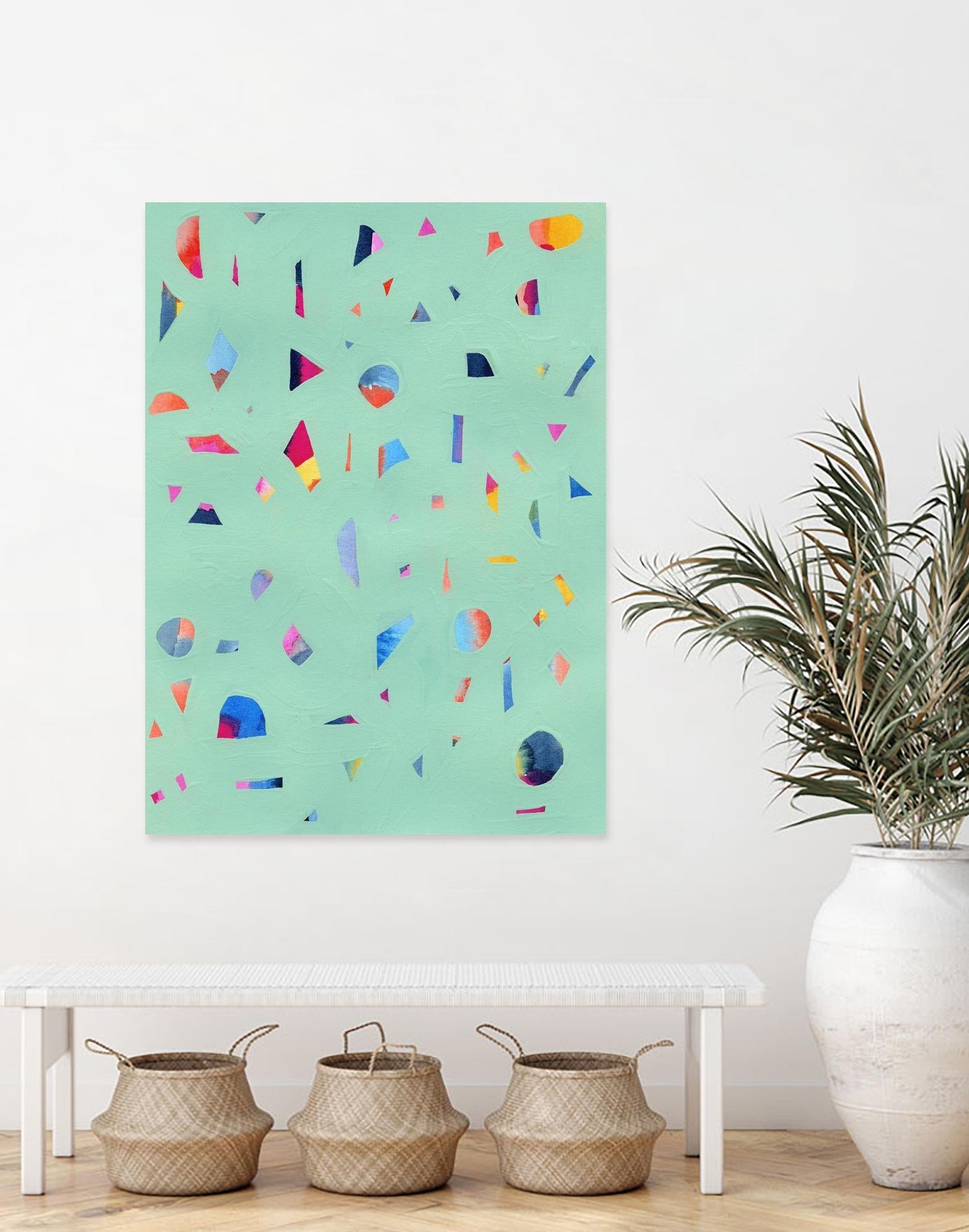 Confetti 1 by Erin Lin on GIANT ART - blue abstract