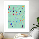 Confetti 1 by Erin Lin on GIANT ART - blue abstract
