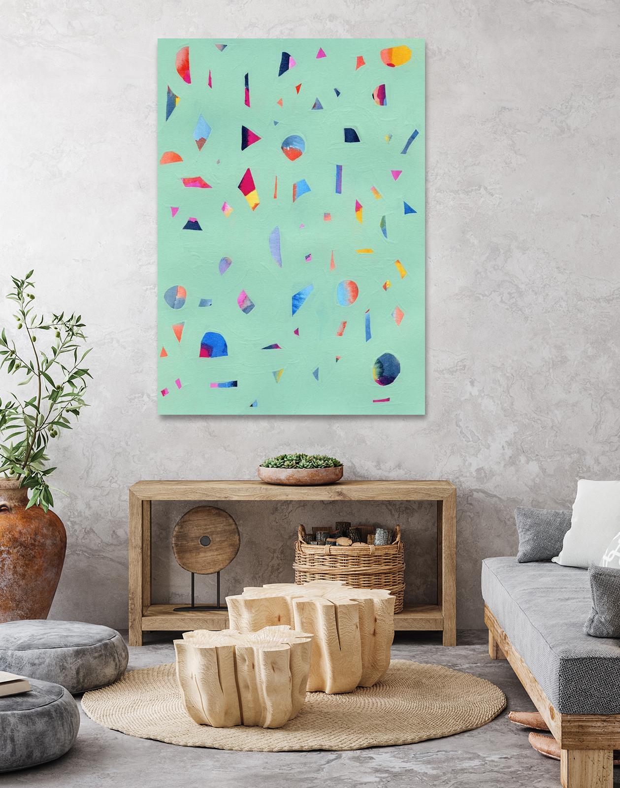 Confetti 1 by Erin Lin on GIANT ART - blue abstract