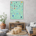 Confetti 1 by Erin Lin on GIANT ART - turquoise abstract