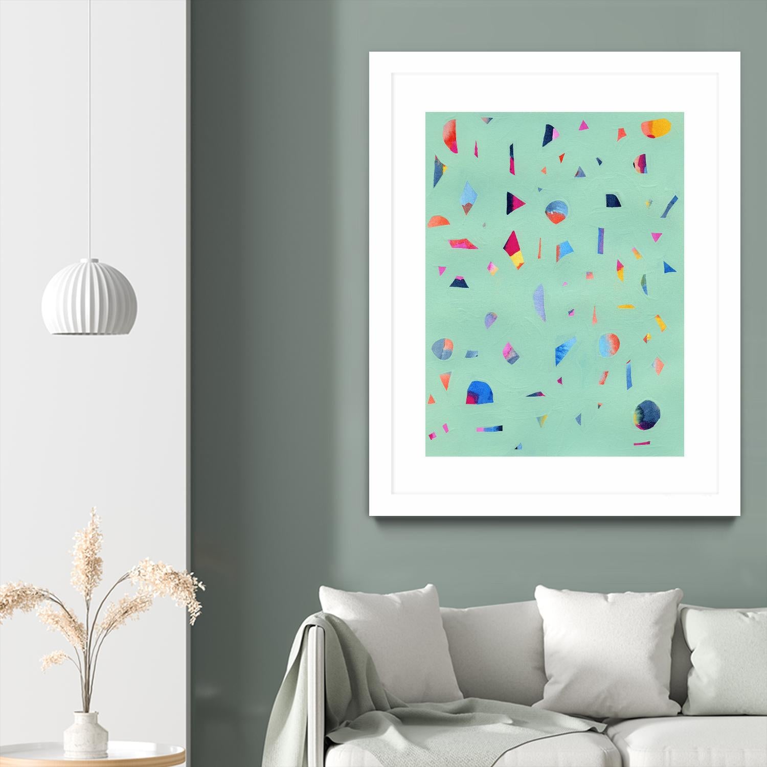 Confetti 1 by Erin Lin on GIANT ART - blue abstract