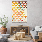 Triangular Configurations 1 by Akiko Hiromoto on GIANT ART - red abstract