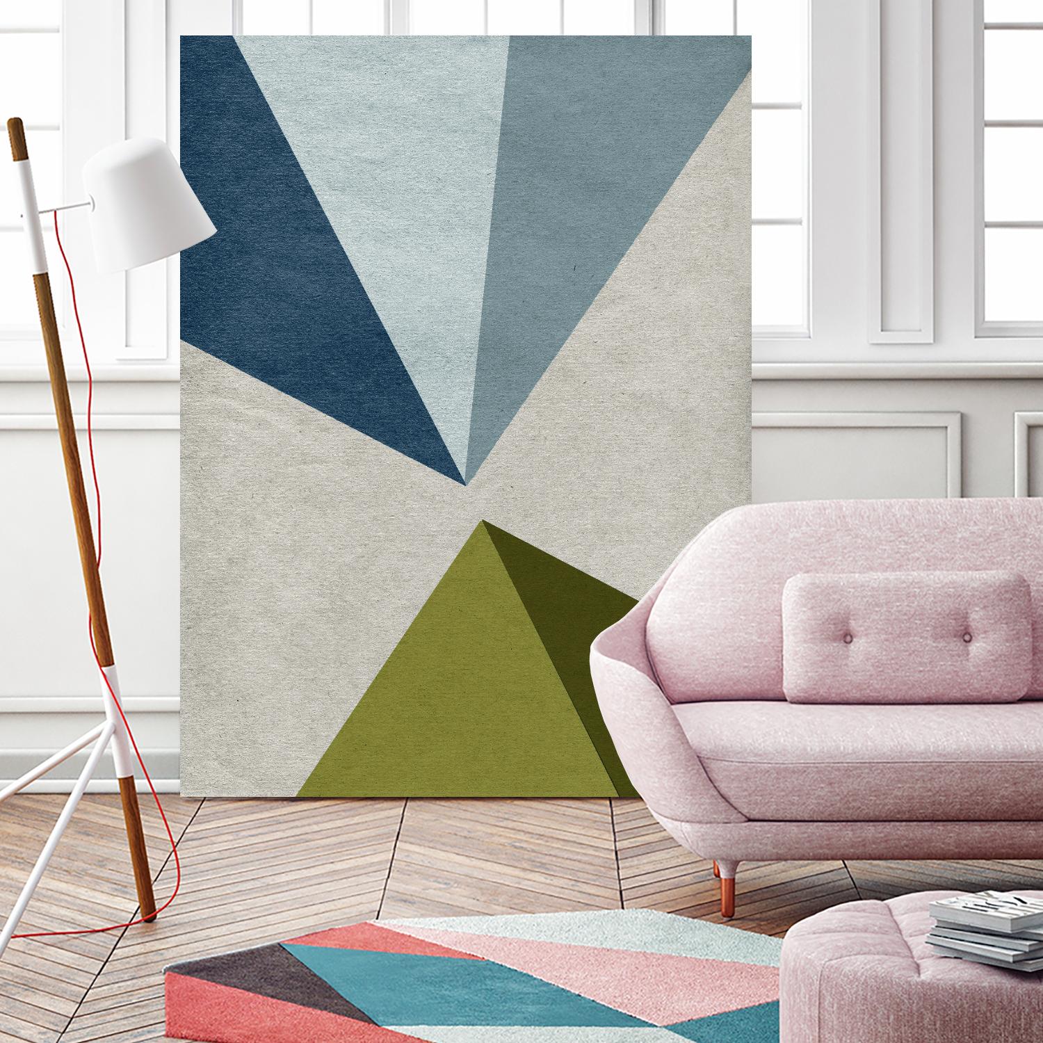 New Linen Geometrics E by GI ArtLab on GIANT ART - grey abstract