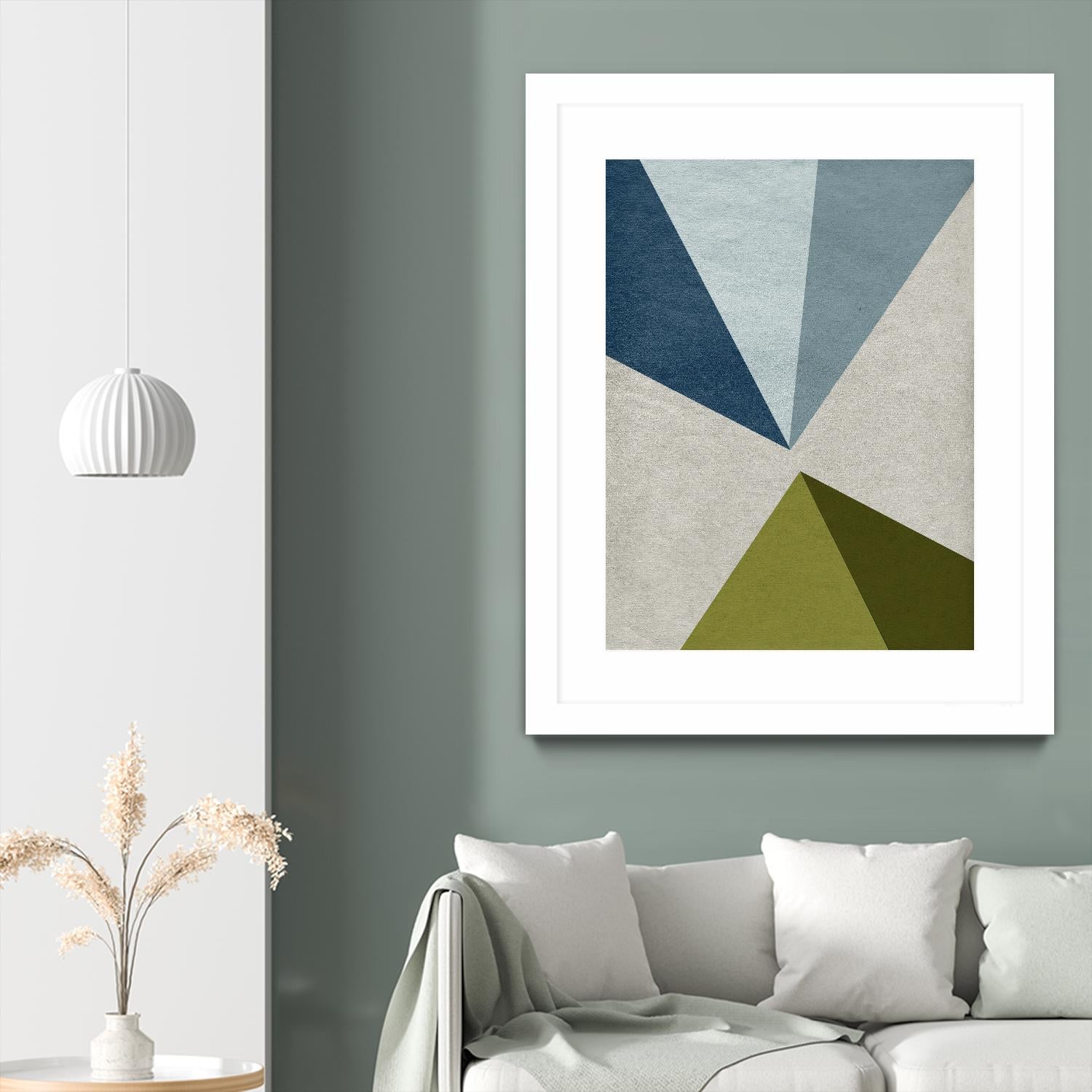 New Linen Geometrics E by GI ArtLab on GIANT ART - grey abstract
