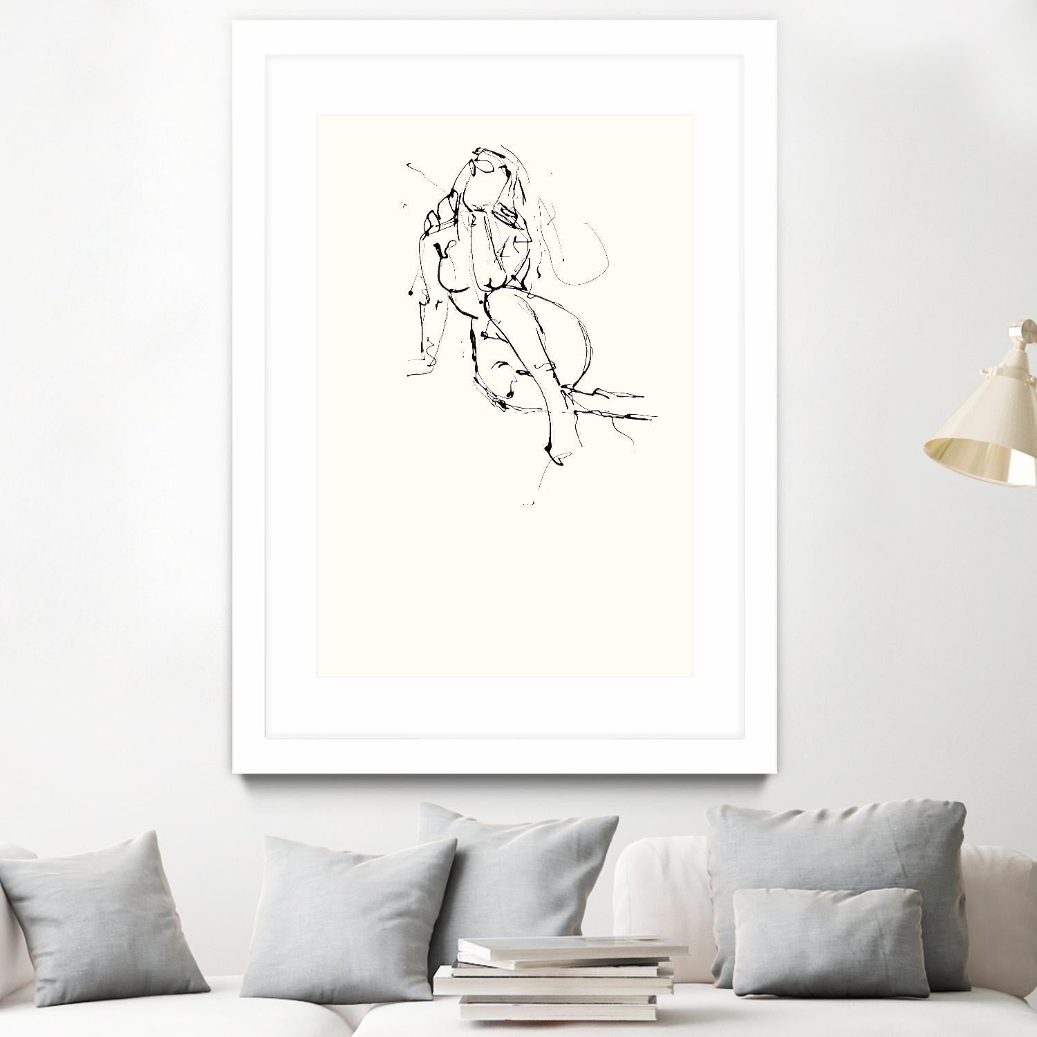 Contour Figure 9 by Stefano Altamura on GIANT ART - white black & white corps nu