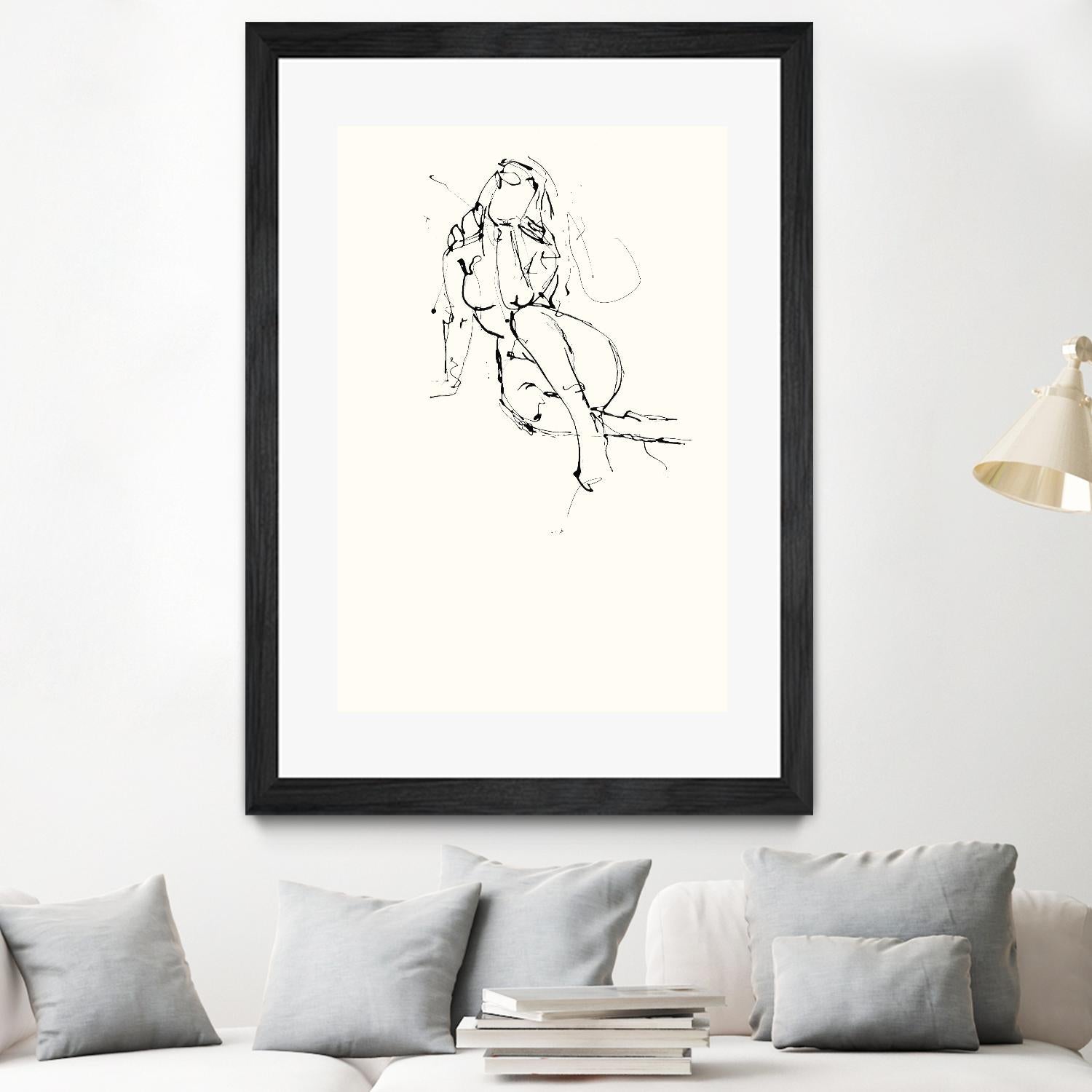 Contour Figure 9 by Stefano Altamura on GIANT ART - white black & white corps nu