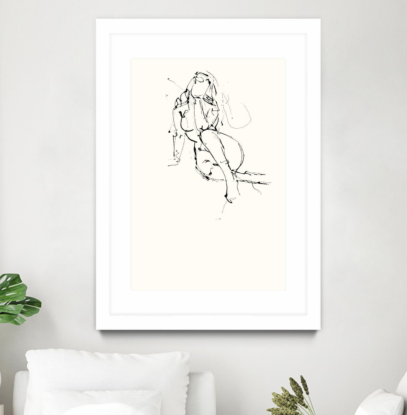 Contour Figure 9 by Stefano Altamura on GIANT ART - white black & white corps nu