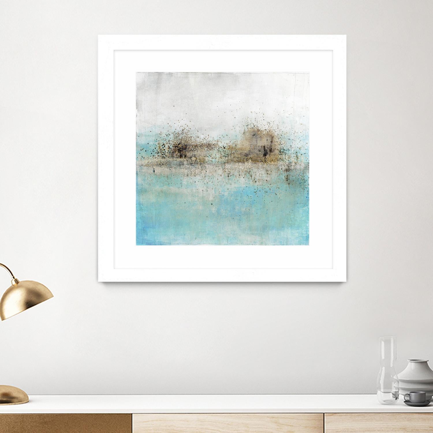 Granulated Aquamarine by Maeve Harris on GIANT ART - grey abstract