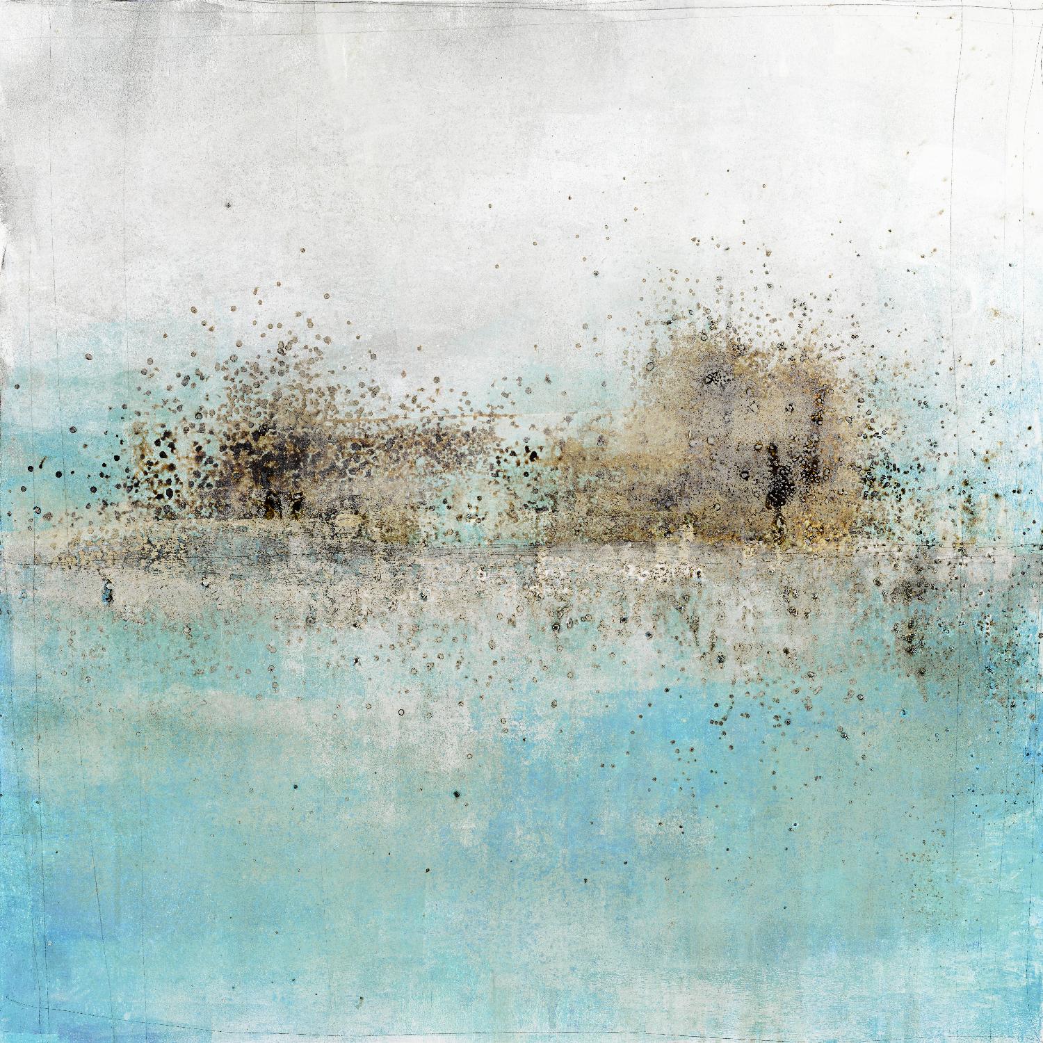 Granulated Aquamarine by Maeve Harris on GIANT ART - grey abstract