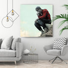 Hipster Thinker by THE Studio on GIANT ART - red figurative