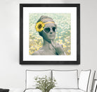 Hipster Statue with Sunflowers by THE Studio on GIANT ART - white contemporary