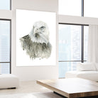 Eagle Bust by Brenna Harvey on GIANT ART - blue vintage
