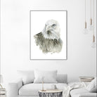 Eagle Bust by Brenna Harvey on GIANT ART - blue vintage