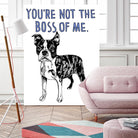 Boston Terrier by Natasha Marie on GIANT ART - blue contemporary