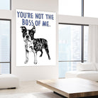 Boston Terrier by Natasha Marie on GIANT ART - blue contemporary