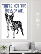 Boston Terrier by Natasha Marie on GIANT ART - blue contemporary