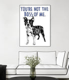 Boston Terrier by Natasha Marie on GIANT ART - blue contemporary