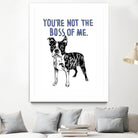 Boston Terrier by Natasha Marie on GIANT ART - blue black & white dog