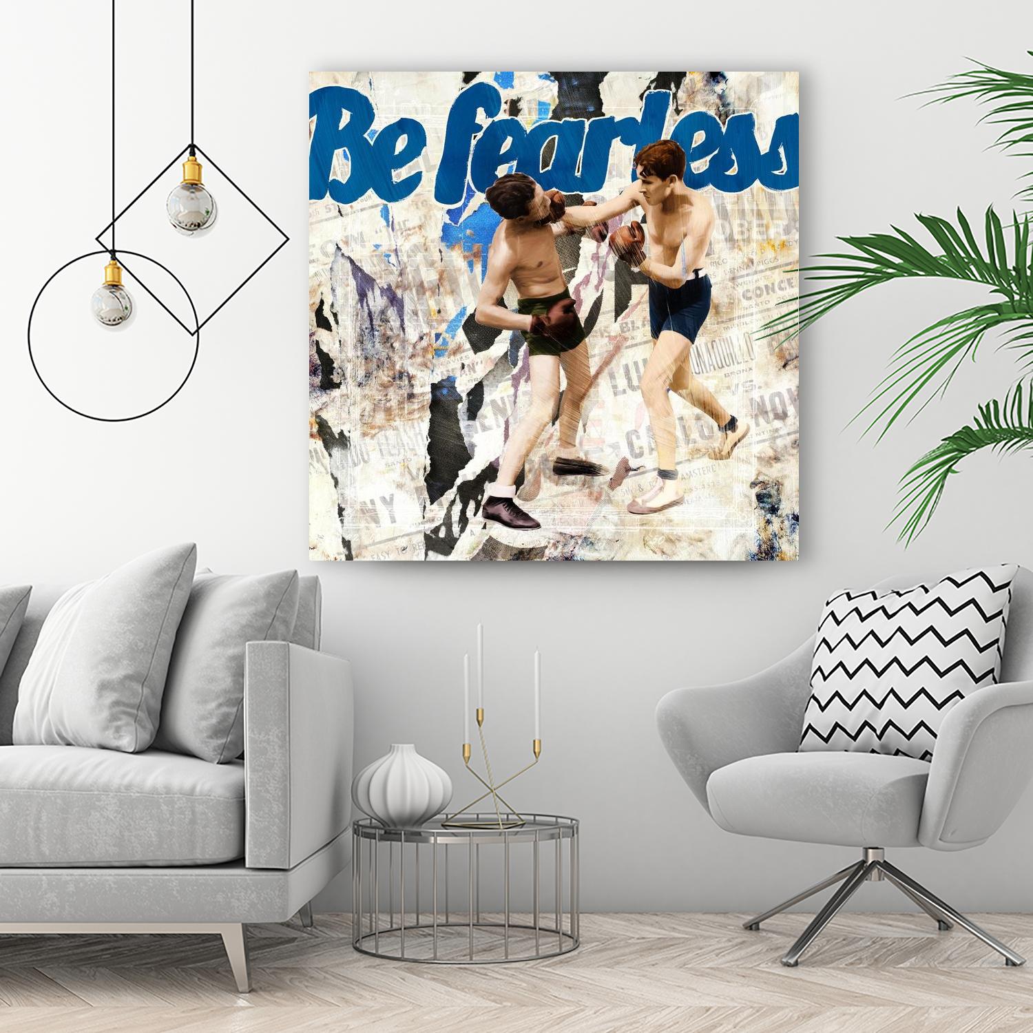 Be Fearless by THE Studio on GIANT ART - blue typography