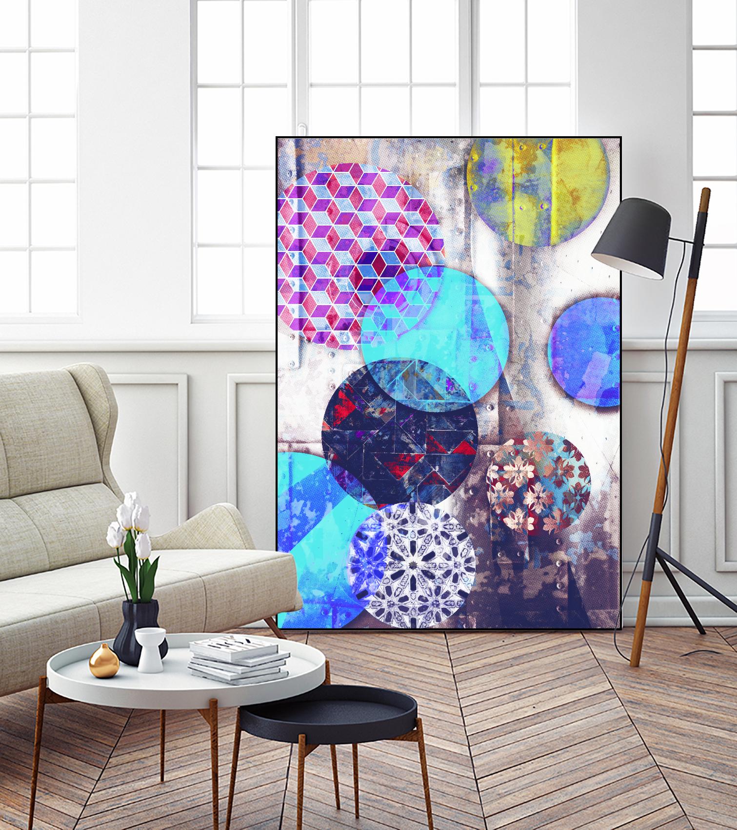 Patterned Circles 2 by THE Studio on GIANT ART - brown abstract