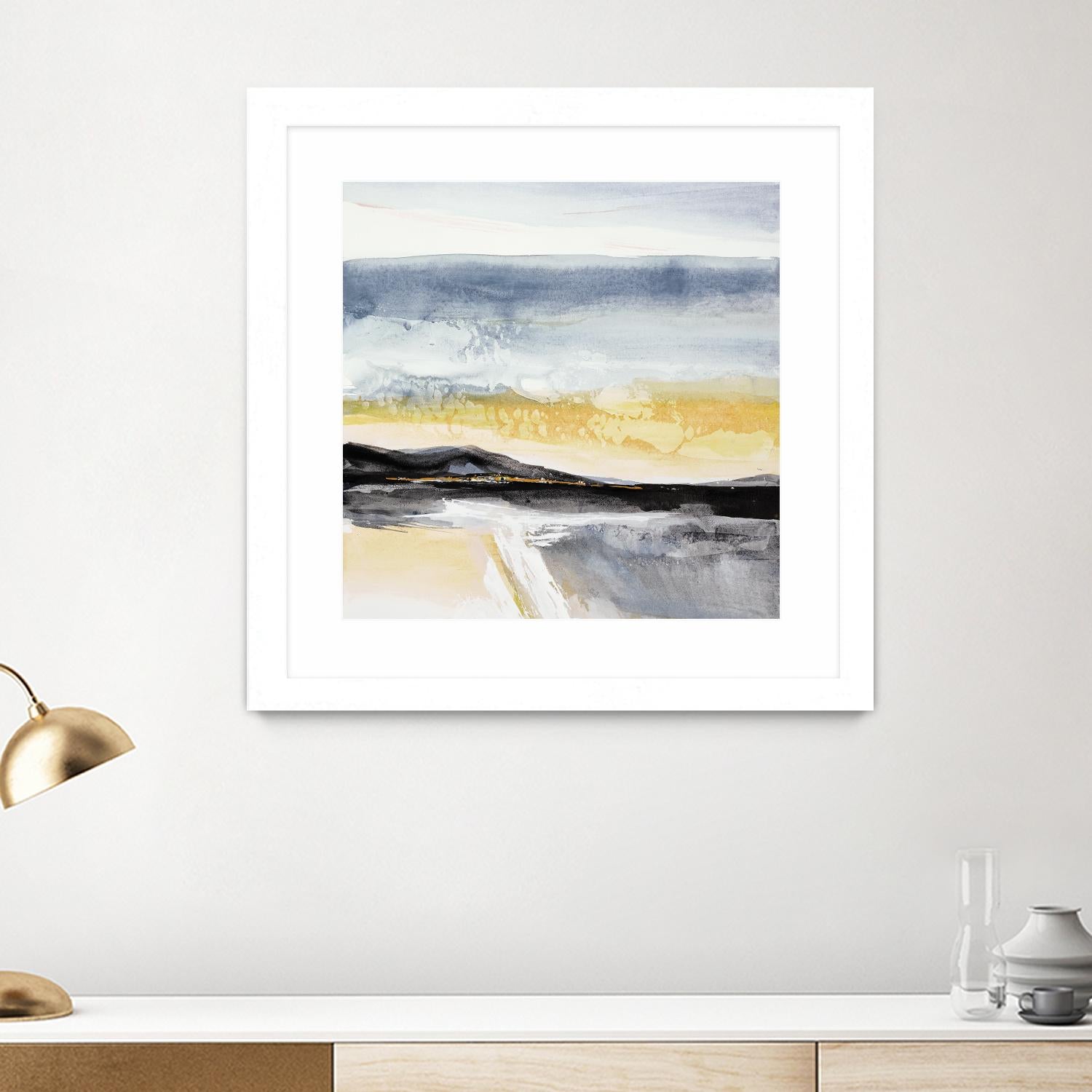 Distant City 1 by Chris Paschke on GIANT ART - white abstract
