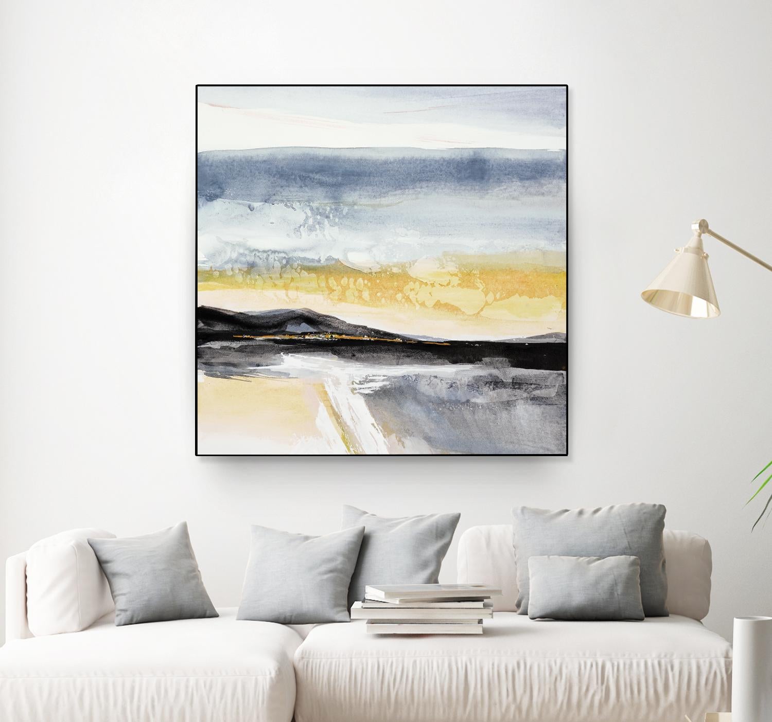Distant City 1 by Chris Paschke on GIANT ART - white abstract