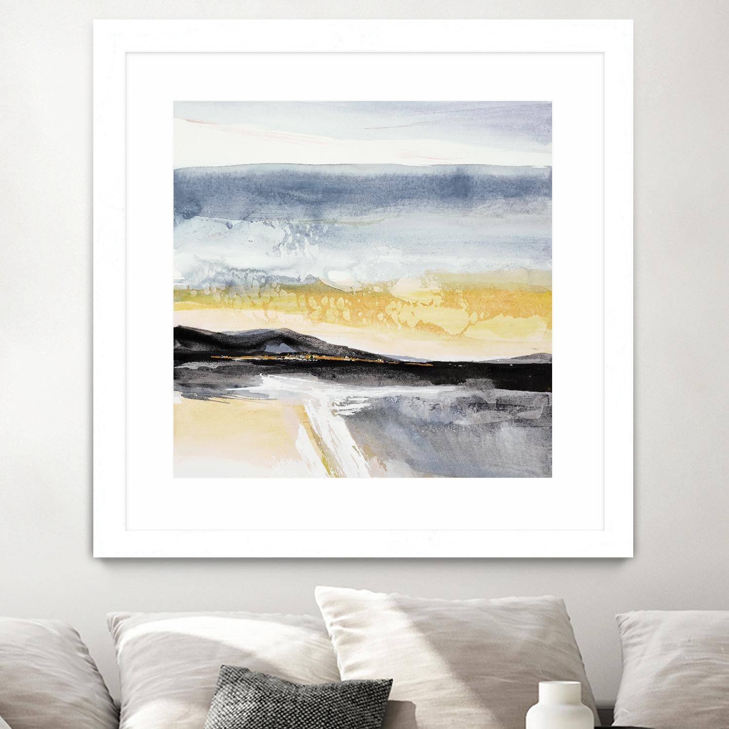 Distant City 1 by Chris Paschke on GIANT ART - white abstract