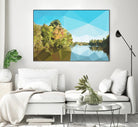Fractal Lakeside by THE Studio on GIANT ART - green landscape