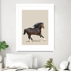 Fractal Horse by THE Studio on GIANT ART - beige animal horse