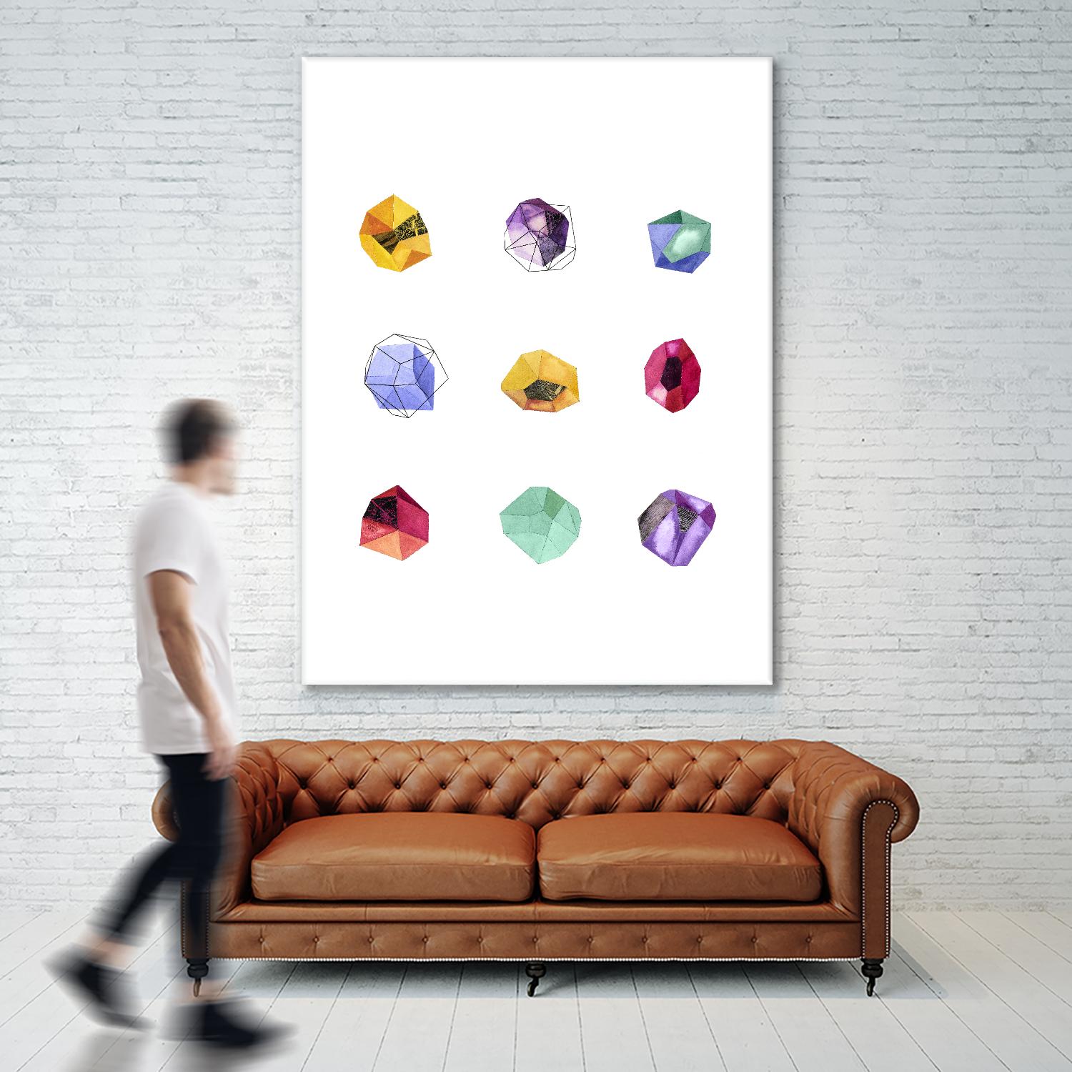 Faceted 1 Recolor by Natasha Marie on GIANT ART - red abstract
