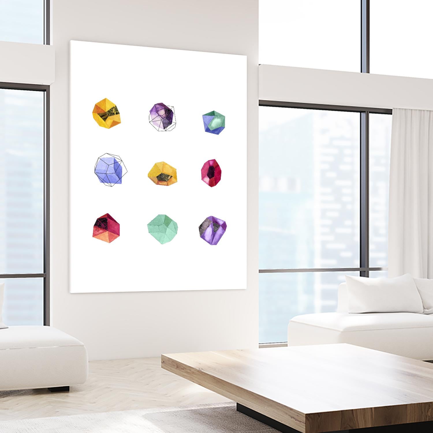 Faceted 1 Recolor by Natasha Marie on GIANT ART - red abstract