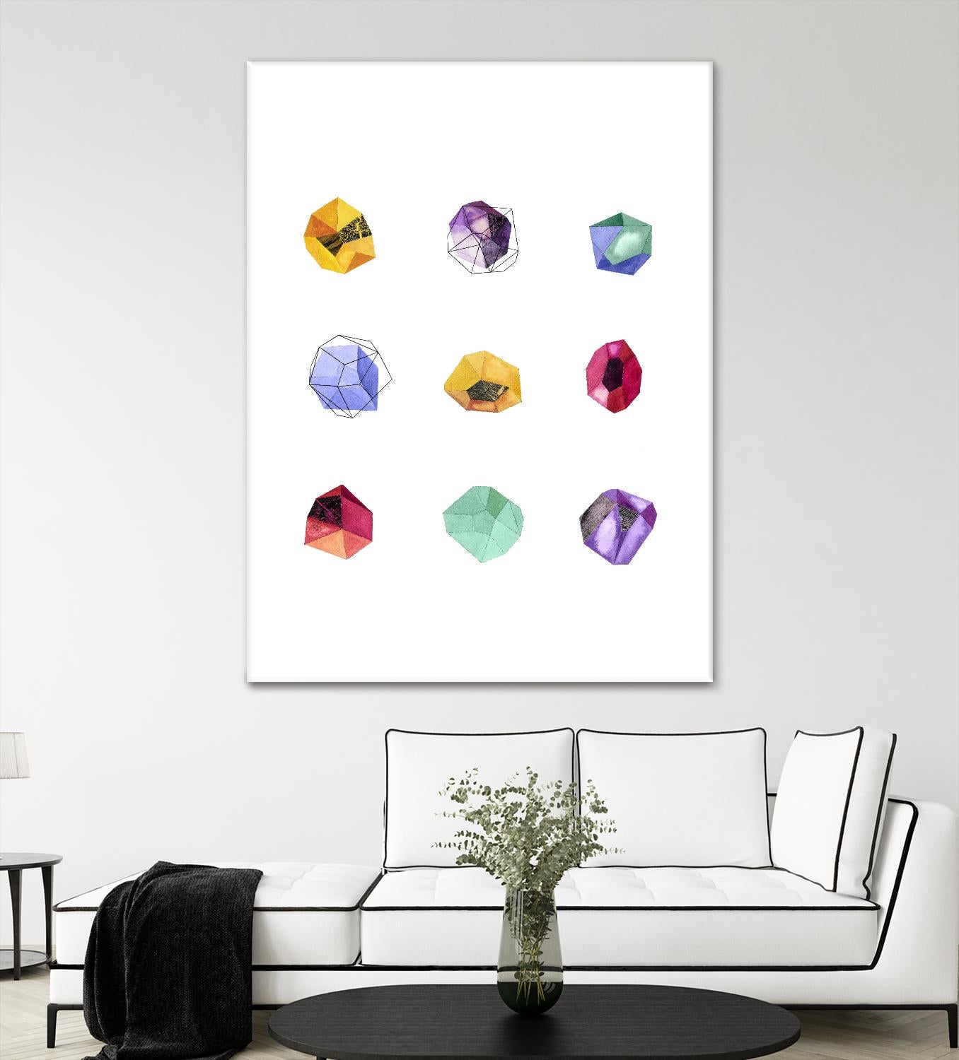 Faceted 1 Recolor by Natasha Marie on GIANT ART - red abstract