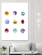 Faceted 1 Recolor by Natasha Marie on GIANT ART - red abstract