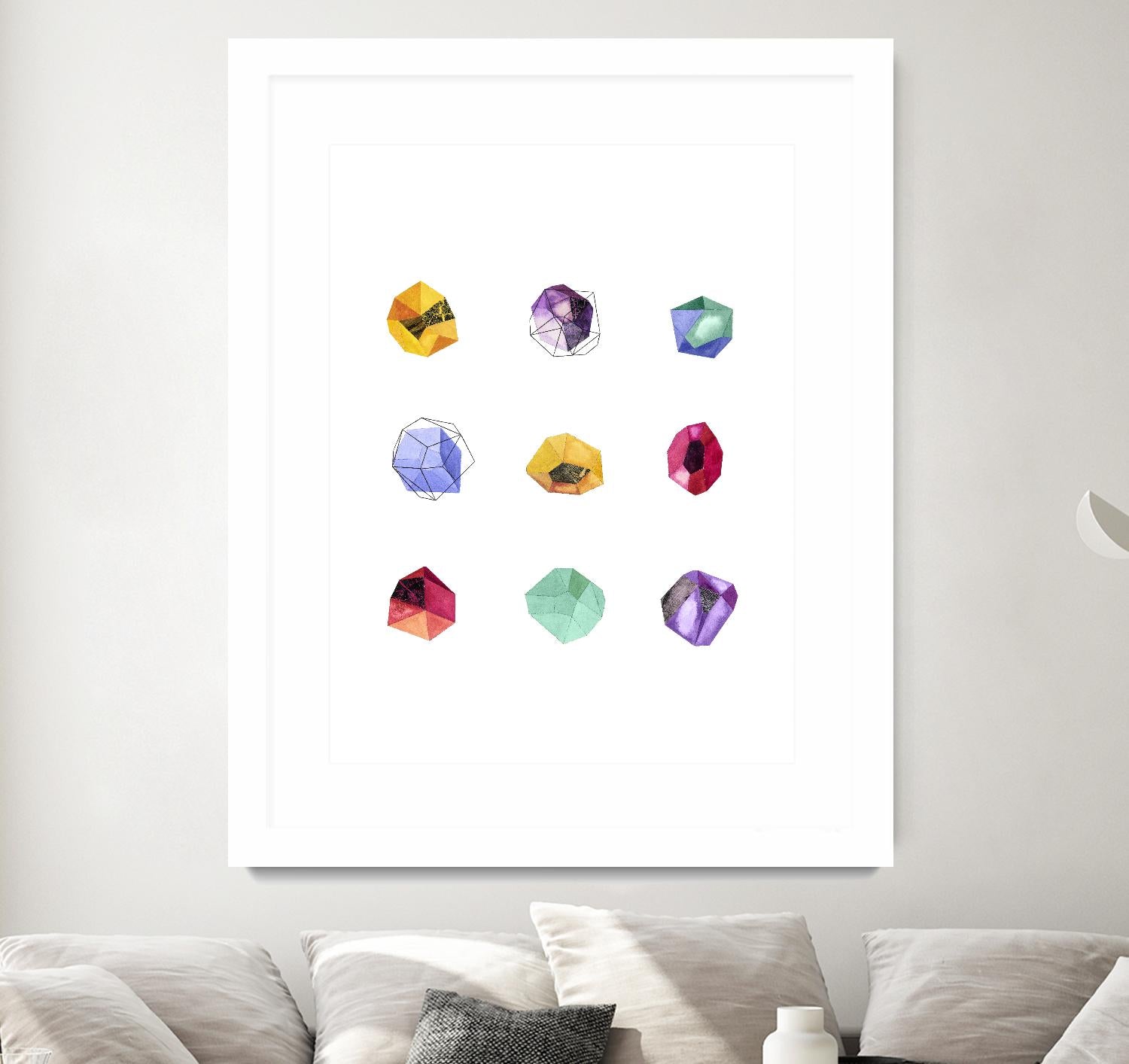Faceted 1 Recolor by Natasha Marie on GIANT ART - red abstract