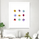 Faceted 1 Recolor by Natasha Marie on GIANT ART - red abstract