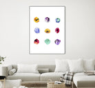 Faceted 1 Recolor by Natasha Marie on GIANT ART - red abstract