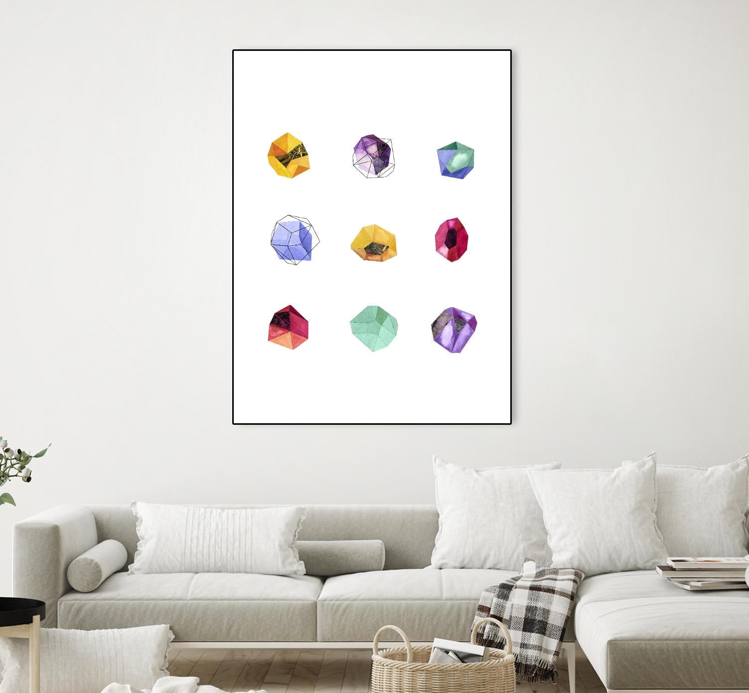 Faceted 1 Recolor by Natasha Marie on GIANT ART - red abstract